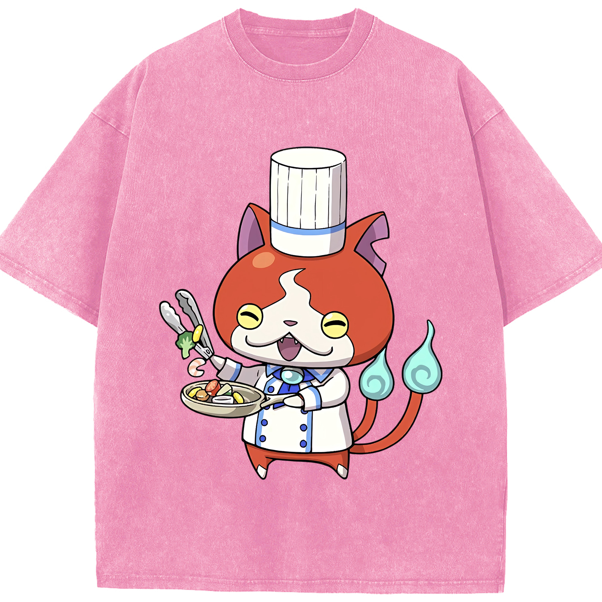 （画像用） 妖怪ウォッチ Yo-kai Watch 綿100% ヴィンテージ風 半袖Tシャツ（フロントプリント）
